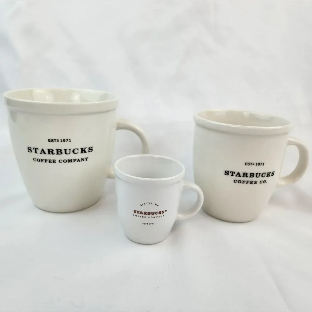 ☕️Starbucks 2007 Ivory Est 1971 Abbey Ceramic 16oz Mug